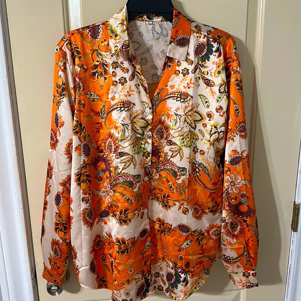 Orange colorful blouse